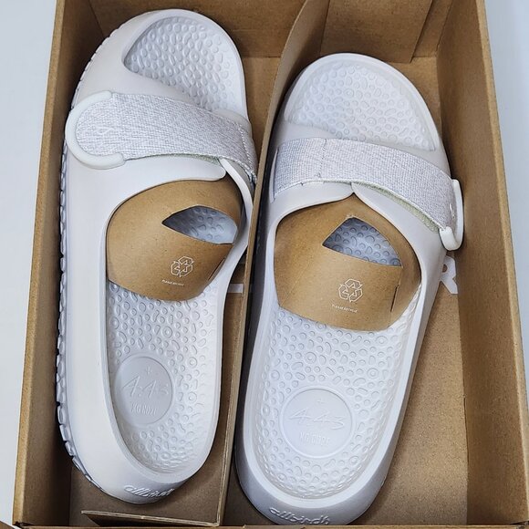 Allbirds Men's 13 Women's 15 Blizzard White Sugar Slider Comfort Slides Sandals - Picture 1 of 7